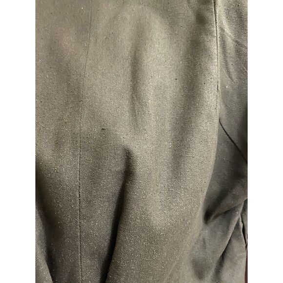 Vintage Outback Red 80s Cropped Blazer Olive Double Breasted 100% Silk Size 10 - Picture 14 of 16